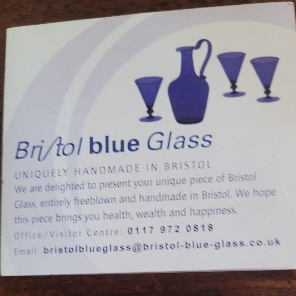 Bristol Blue Blue Glass Paperweight - Picture 3 of 5